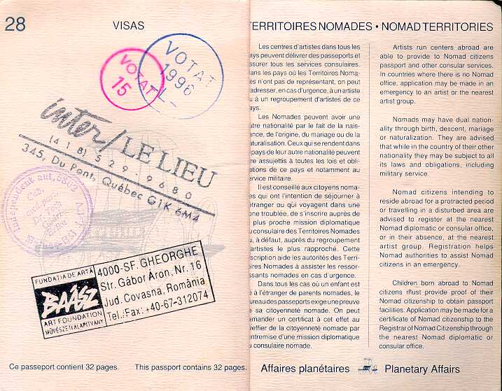 Visa page and Rules' page